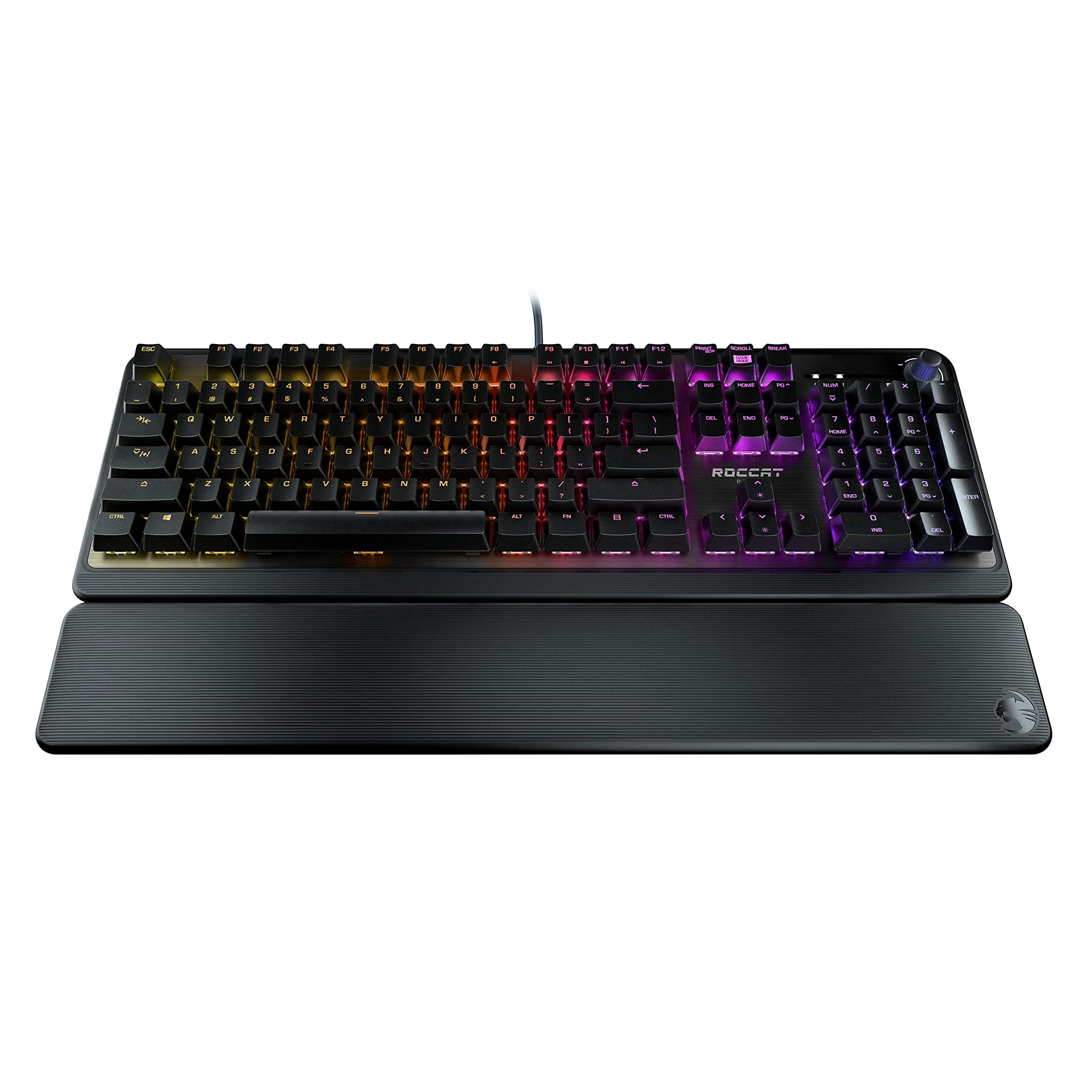 خرید از آمازون - صفحه کلید بازی مکانیکی Roccat Pyro با نورپردازی RGB، صفحه کلید Pyro مشکی (ROC-12-622)