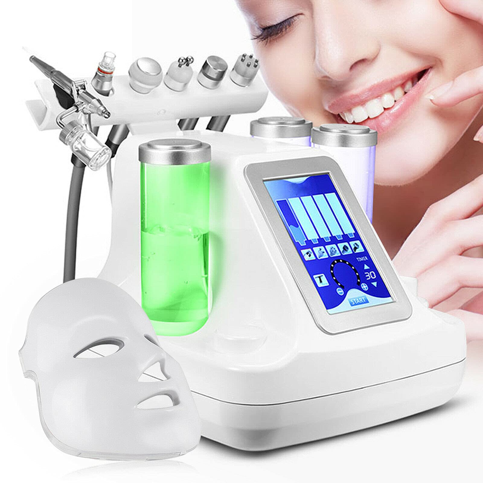 خرید از آمازون - 7 in1 BIO RF Water Dermabrasion Beauty, Hydro Beauty Aqua Peel Device, Face Care Care Clean Skin Care دستگاه حباب کوچک جوانسازی پوست حرفه ای