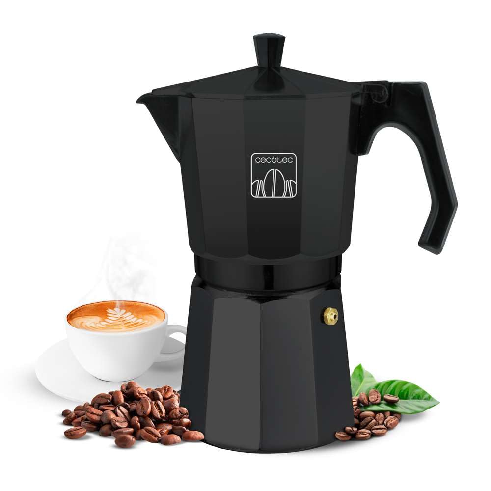قهوه جوش موکاپات سکوتک اسپانیا Cecotec مدل Cumbia Mokclassic 600 Black،ظرفیت 6 فنجان قهوه، مناسب برای انواع اجاق گاز