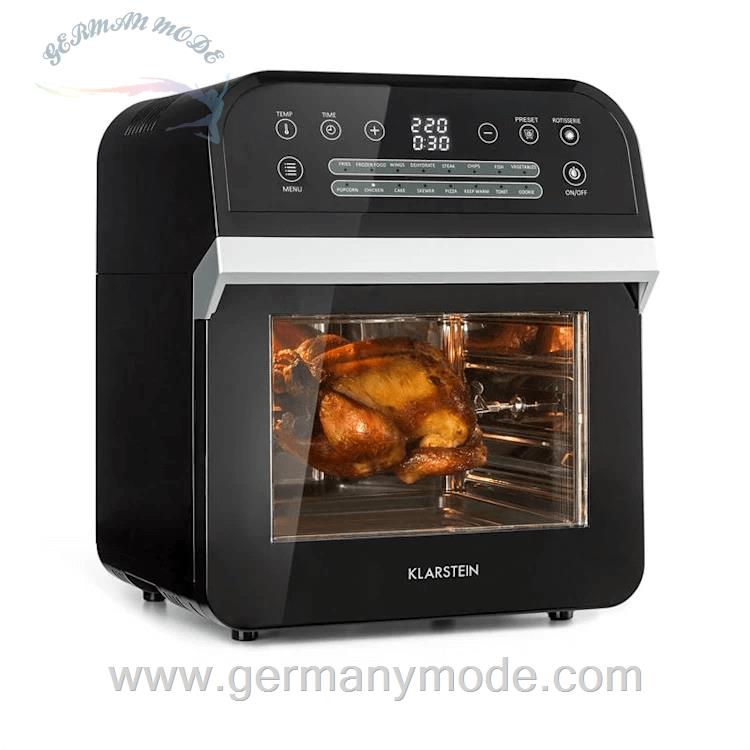 سرخ کن هوای گرم 12 لیتری کلارشتاین آلمان Klarstein AeroVital Cube Heißluftfritteuse 12 Liter 1600 watt Schwarz