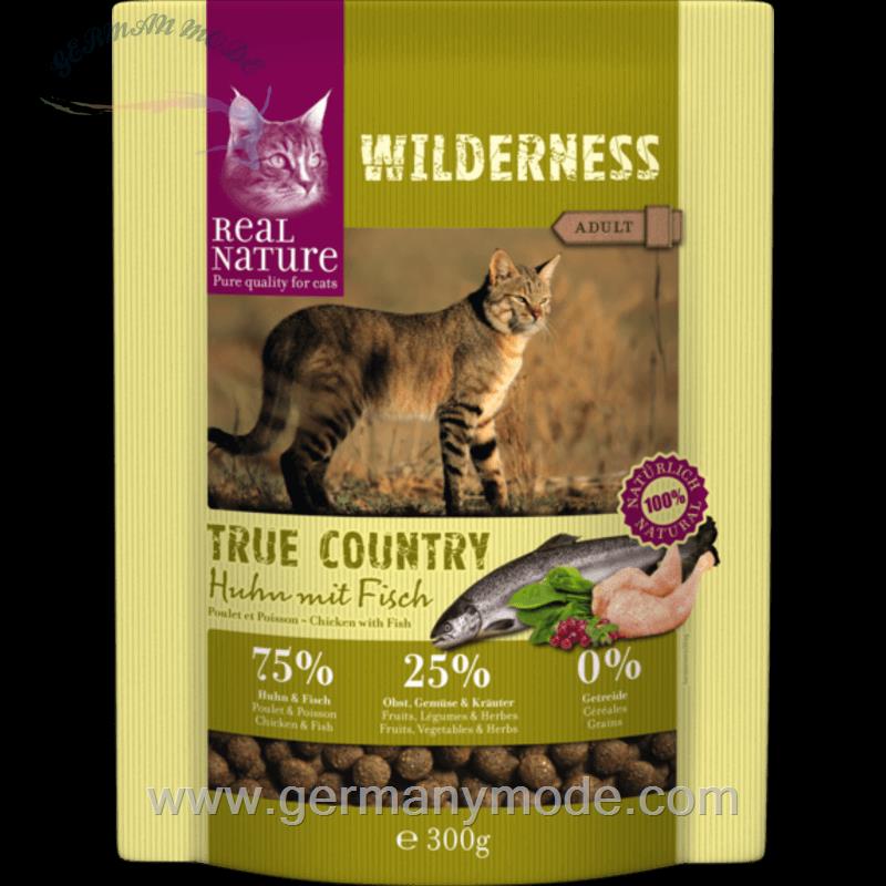 غذا خشک گربه طعم ماهی رئال نیچا آلمان REAL NATURE WILDERNESS True Country Adult Huhn mit Fisch 300g