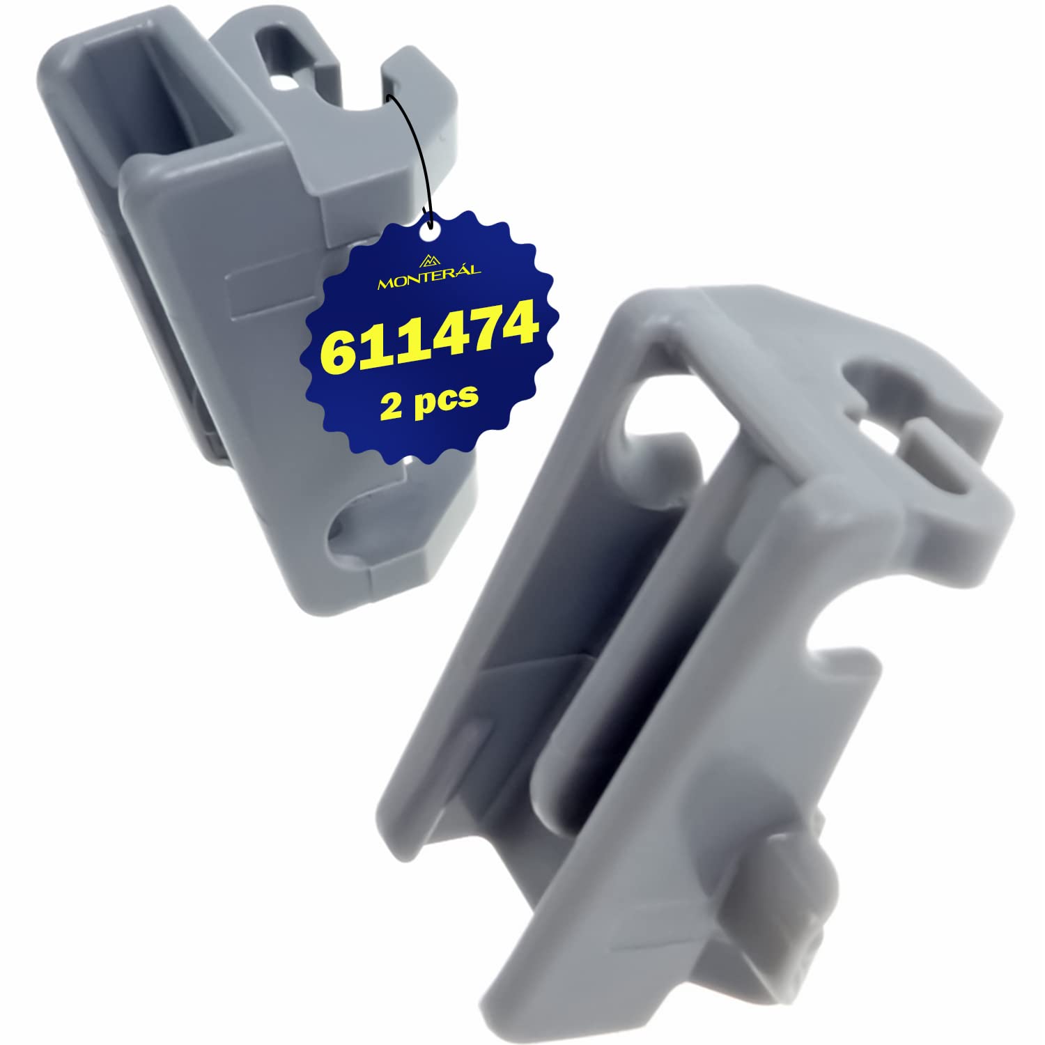 خرید از آمازون - بسته 2 عدد بلبرینگ نگهدارنده 00611474 611474 برای سبد ظرفشویی بوش 10 سال گارانتی - مونترال