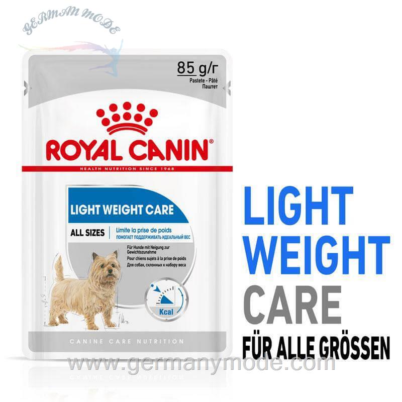 غذا مرطوب سگ بزرگسال مخصوص مراقبت از وزن رویال کنین آلمان Royal Canin Light Weight Care Adult Pouch 12x85g