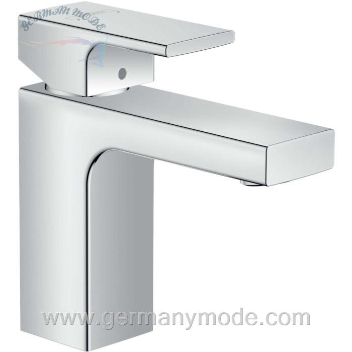 شیر مخلوط روشویی پایه کوتاه هانس گروهه آلمان Hansgrohe Vernis Shape 100 mit Zugstangen Ablaufgarnitur 71561 chrom 71561000