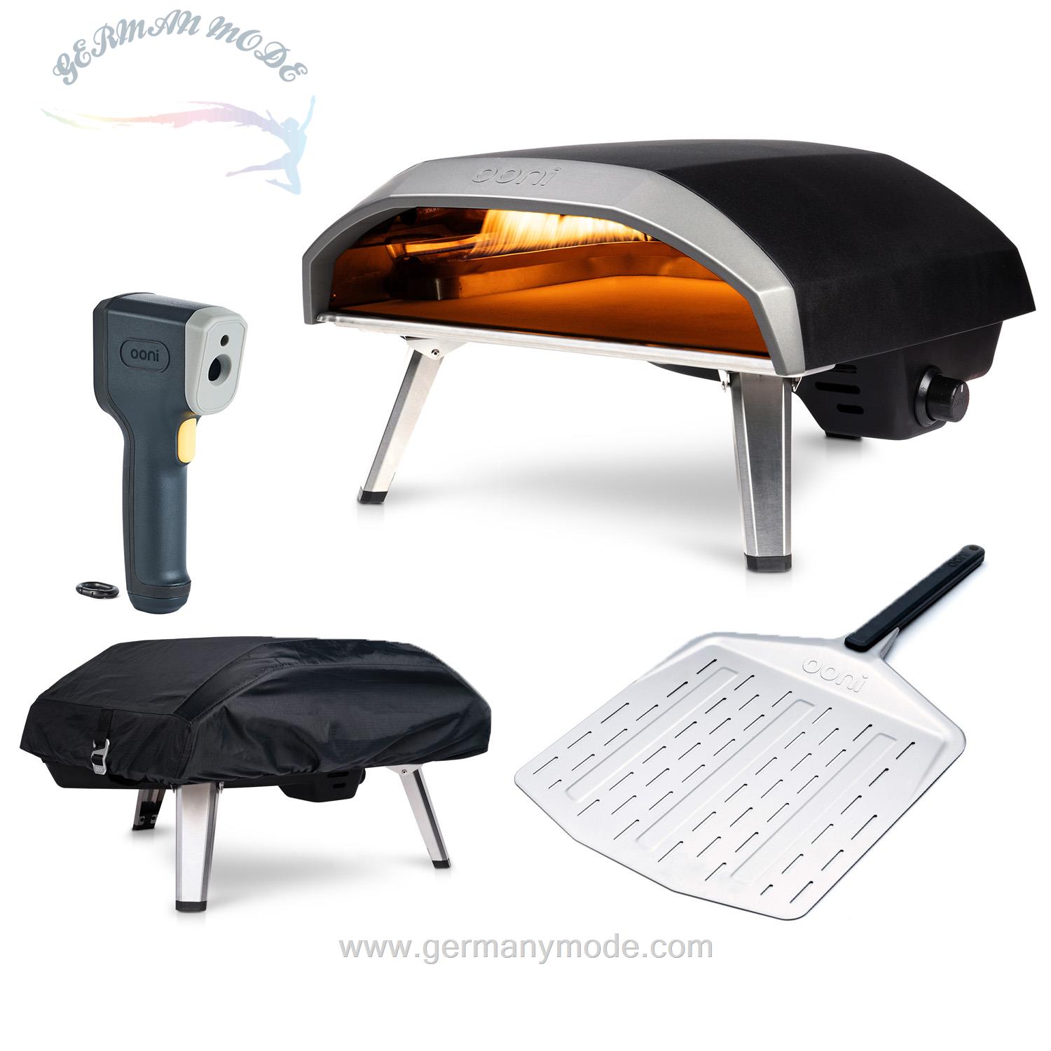 فر پیتزا گازی خانگی اونی اسکاتلند Ooni Koda 16 Pizzaofen Paket Starter (4-tlg.)