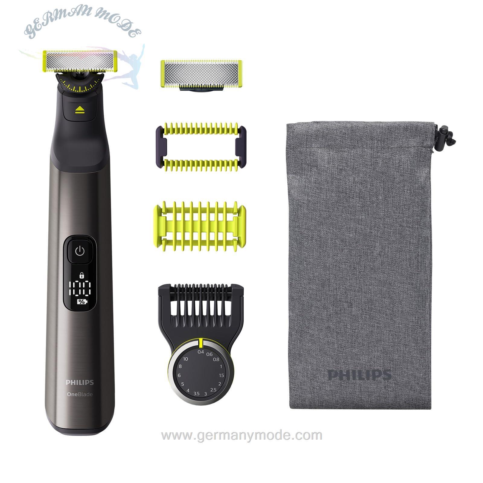 خود تراش ریش تراش فیلیپس (مدل QP6551/30) OneBlade Pro Face + Body ریش تراش و اصلاح برقی، با 14 تنظیم طول و محافظ پوست و اتصال محافظ بدن، زرد