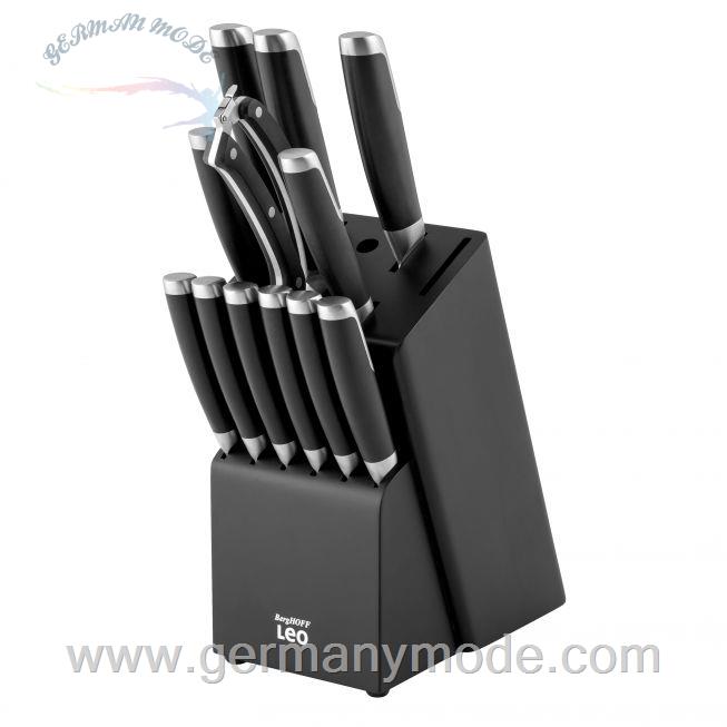ست چاقو آشپزخانه 13 پارچه برگهف بلژیک Berghoff 13-teiliger messerblock Graphite - Leo