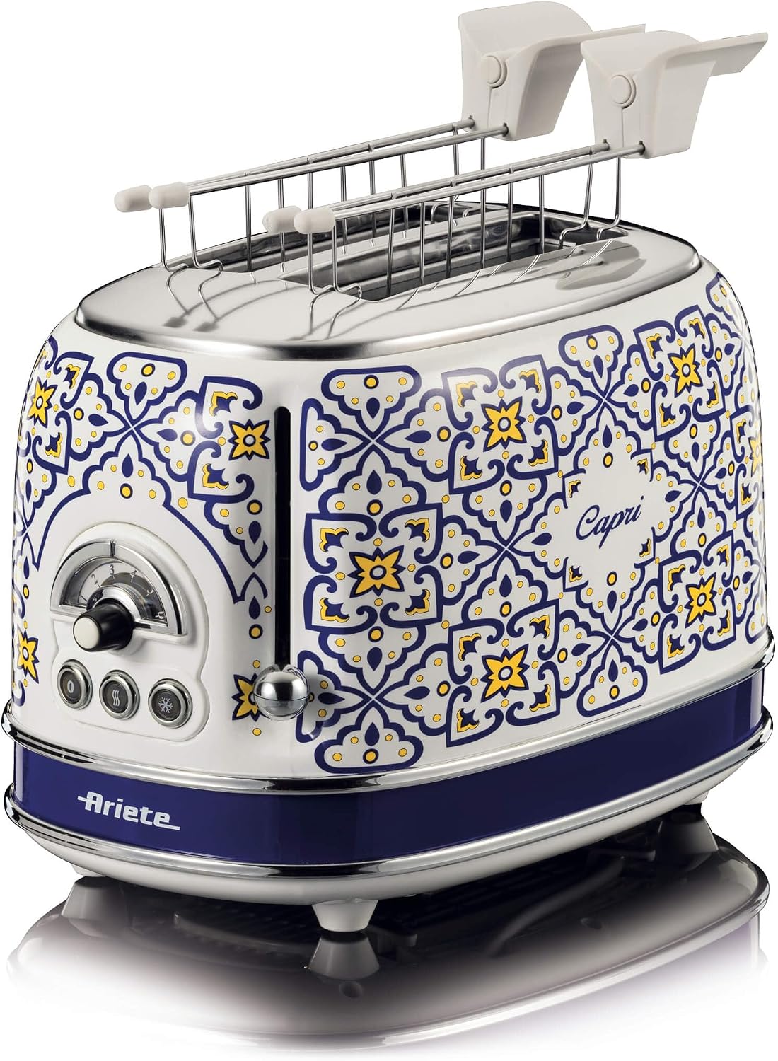 توستر 2 اسلایس با طراحی آریته ایتالیا Ariete Toaster 155, Capri طراحی مدیترانه