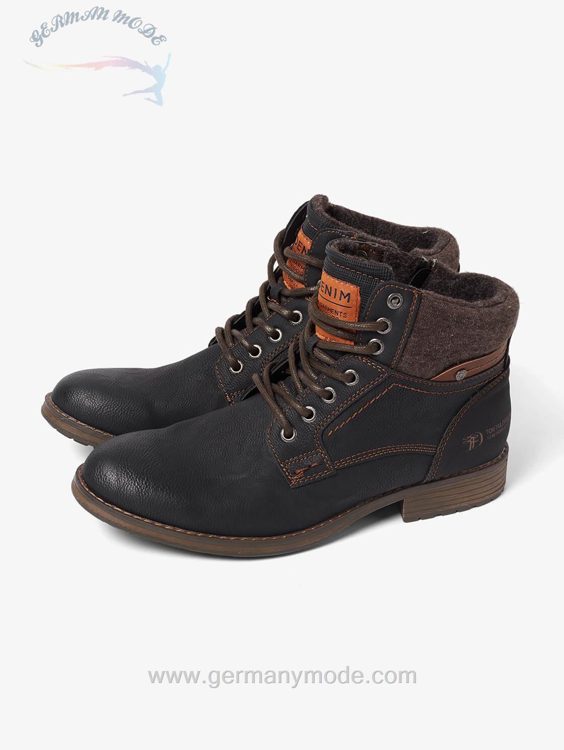 نیم بوت مردانه تام تیلور (آلمان) SCHNÜRSTIEFEL MIT STOFF-EINSATZ