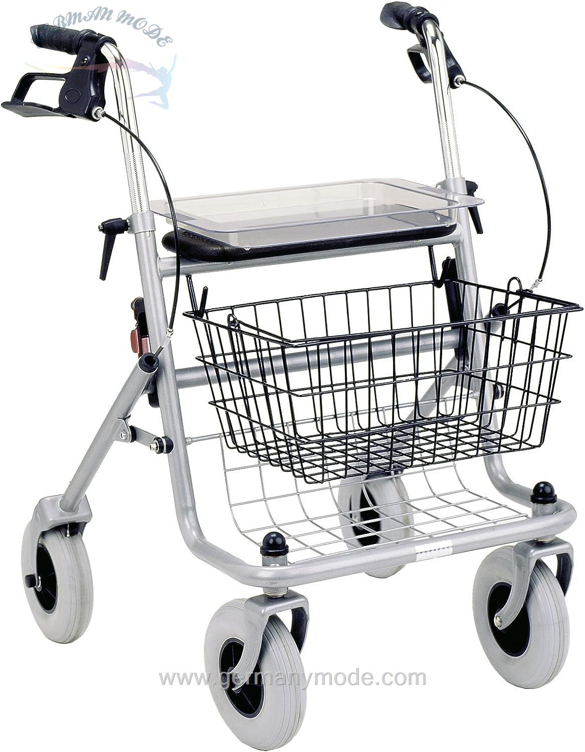 واکر ویلچر رولاتور تاشو لودویگ برترام Ludwig Bertram Russka Standard Rollator silber