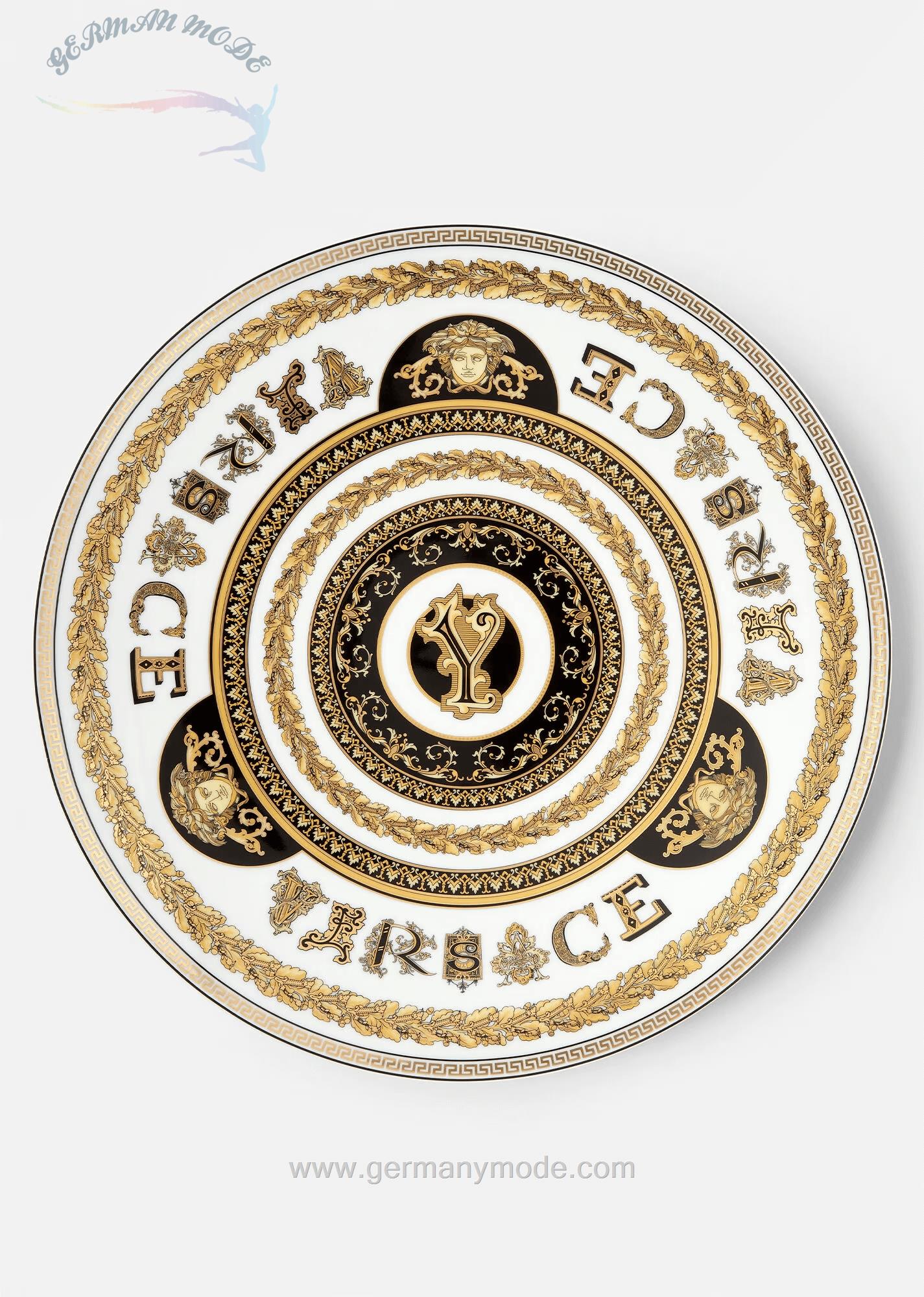 بشقاب کلکسیون حروف الفبا ورساچه ایتالیا VERSACE VIRTUS ALPHABET PLATZTELLER Y 33 CM