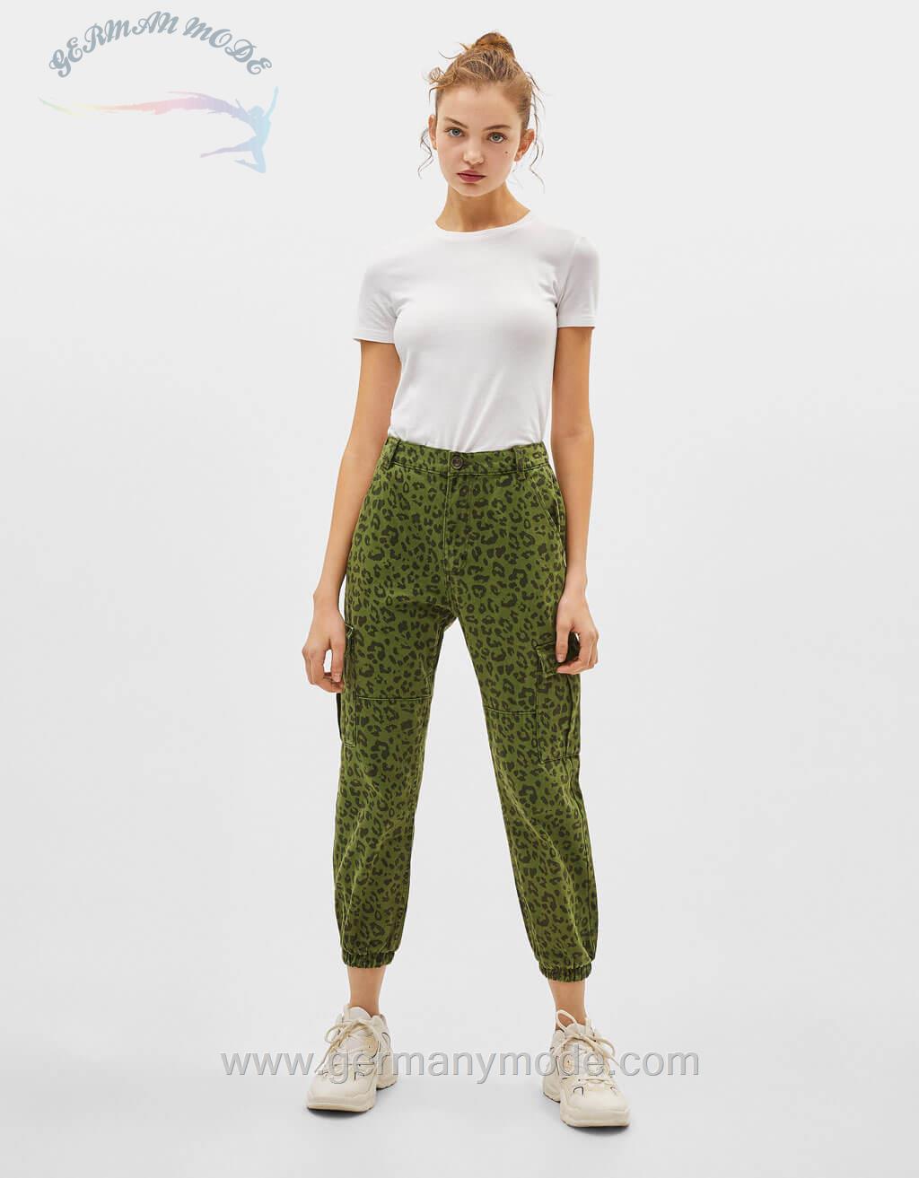 شلوار جین زنانه برشکا اسپانیا Cargojeans im Leoparden-Look