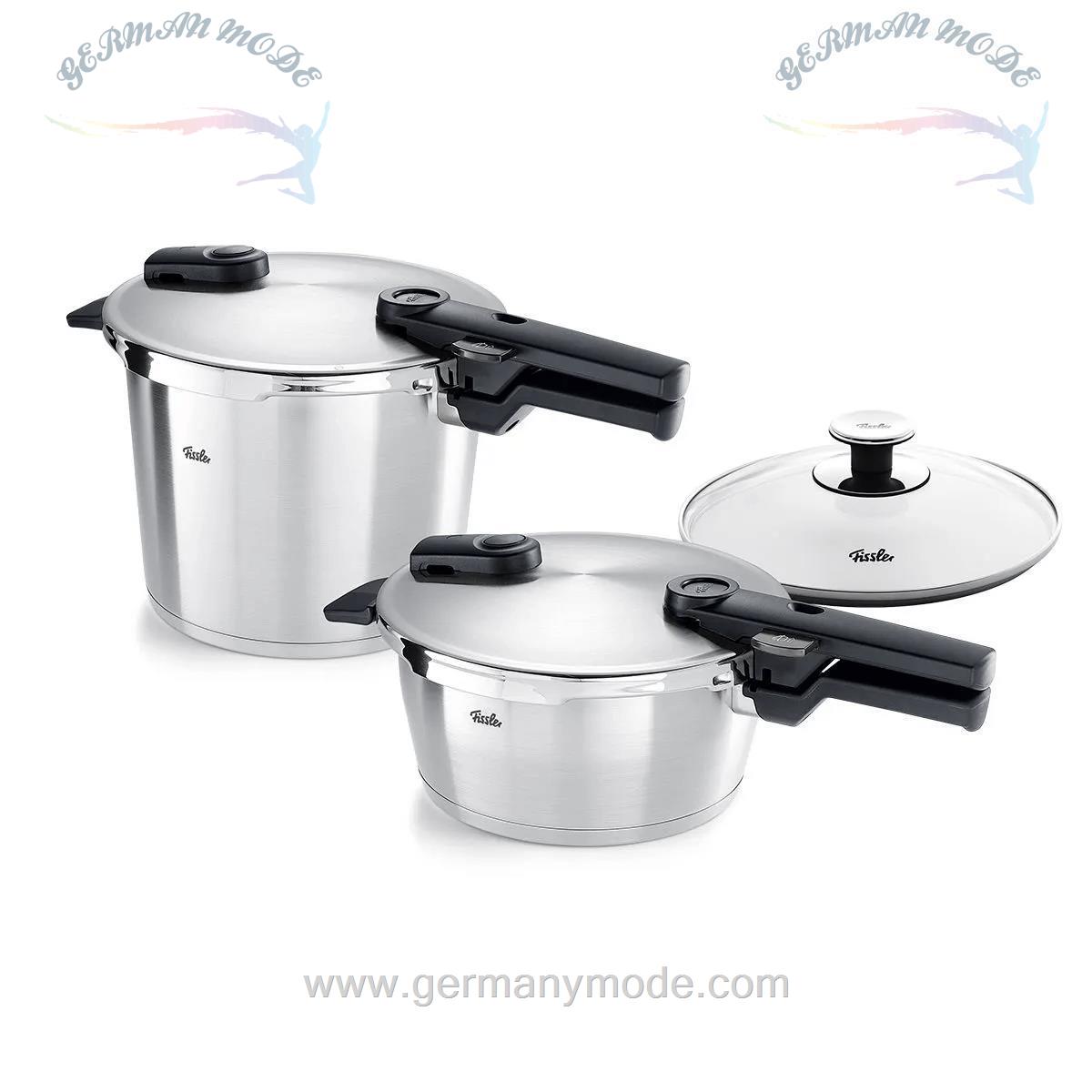 ست زودپز 2 تایی 3.5 - 6 لیتری فیسلر آلمان Fissler Vitaquick Premium – 2-teiliges Schnellkochtopf Set 3,5 + 6,0 Liter