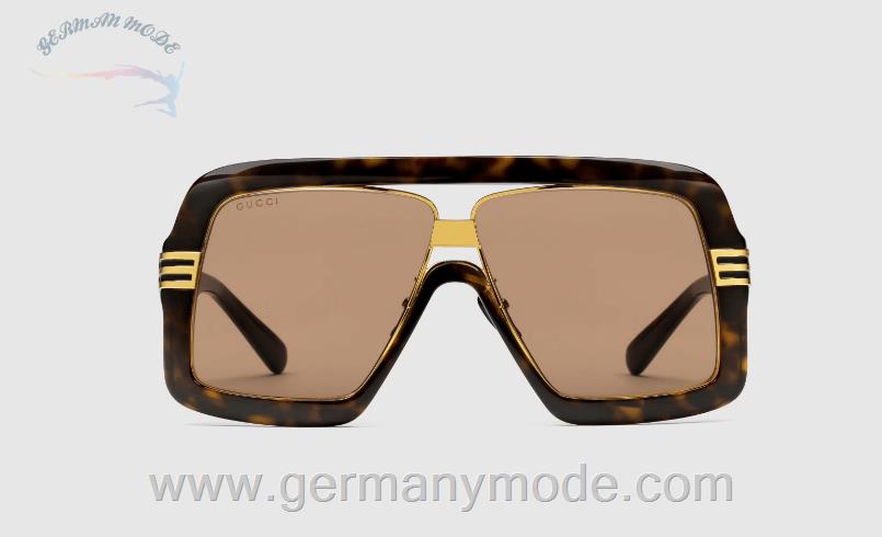 عینک آفتابی زنانه گوچی ایتالیا GUCCI Sonnenbrille mit eckigem Rahmen 648623 J1691 2323