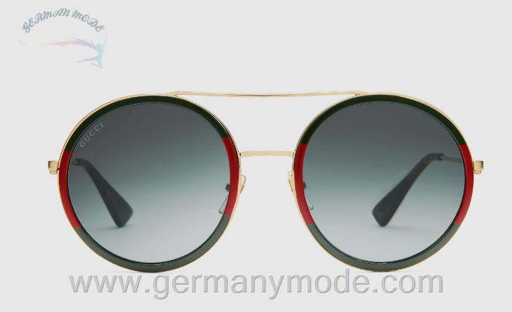 عینک آفتابی زنانه گوچی ایتالیا GUCCI Sonnenbrille mit rundem Rahmen aus Metall 461703 I3330 2330
