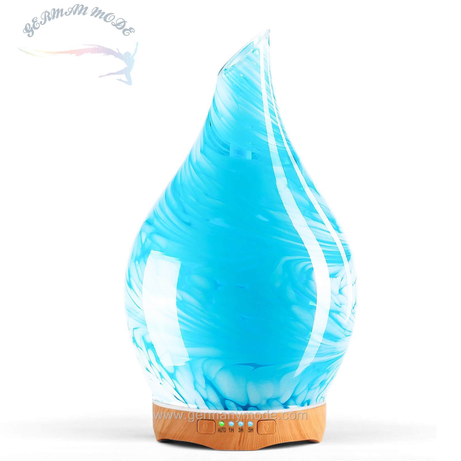 دستگاه خوشبو کننده هوا شیشه پخش‌کننده عطر Porseme 280 میلی‌لیتری، پخش‌کننده دستی برای روغن‌های ضروری، مرطوب‌کننده بزرگ التراسونیک مه خنک، بی‌صدا، 7 LED تغییر رنگ برای خانه G7-280 میلی‌لیتر