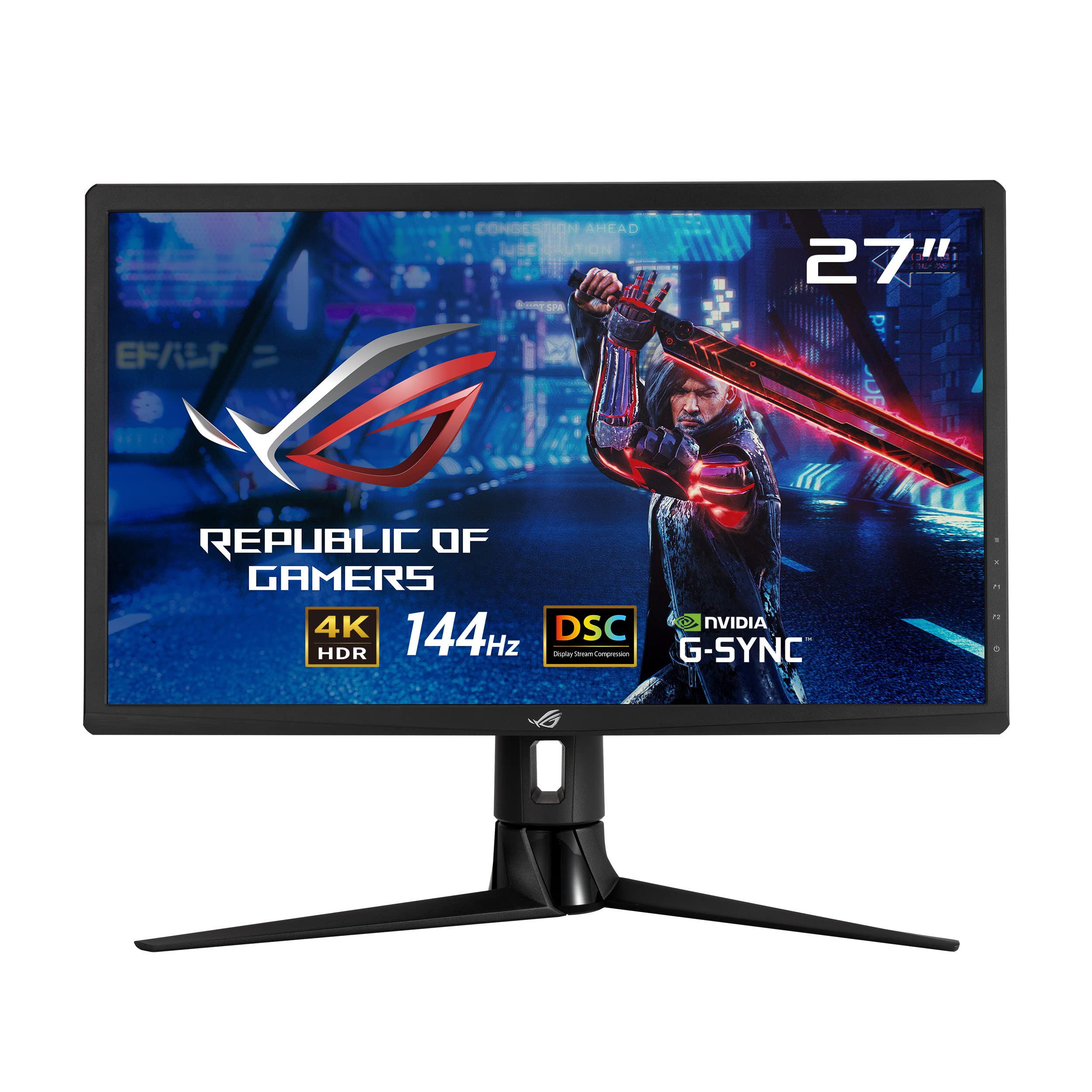 خرید از آمازون - ایسوس ROG Strix XG27UQR | 27 مانیتور بازی Zoll 4K UHD | 144 هرتز، 1ms MPRT، G-Sync سازگار، DisplayHDR 400، DSC | پنل IPS، 16:9، 3840x2160، DisplayPort، HDMI، USB، شوارتز 27 اینچی UHD 4K صفحه نمایش HDR 400 144Hz IPS