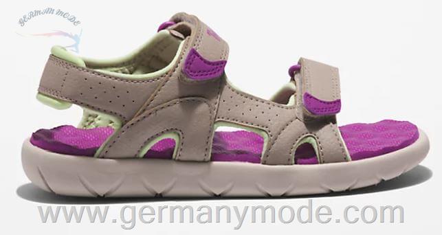 صندل نوجوان تیمبرلند آمریکا TIMBERLAND PERKINS ROW SANDALE MIT DOPPELRIEMEN FÜR KINDER IN VIOLETT