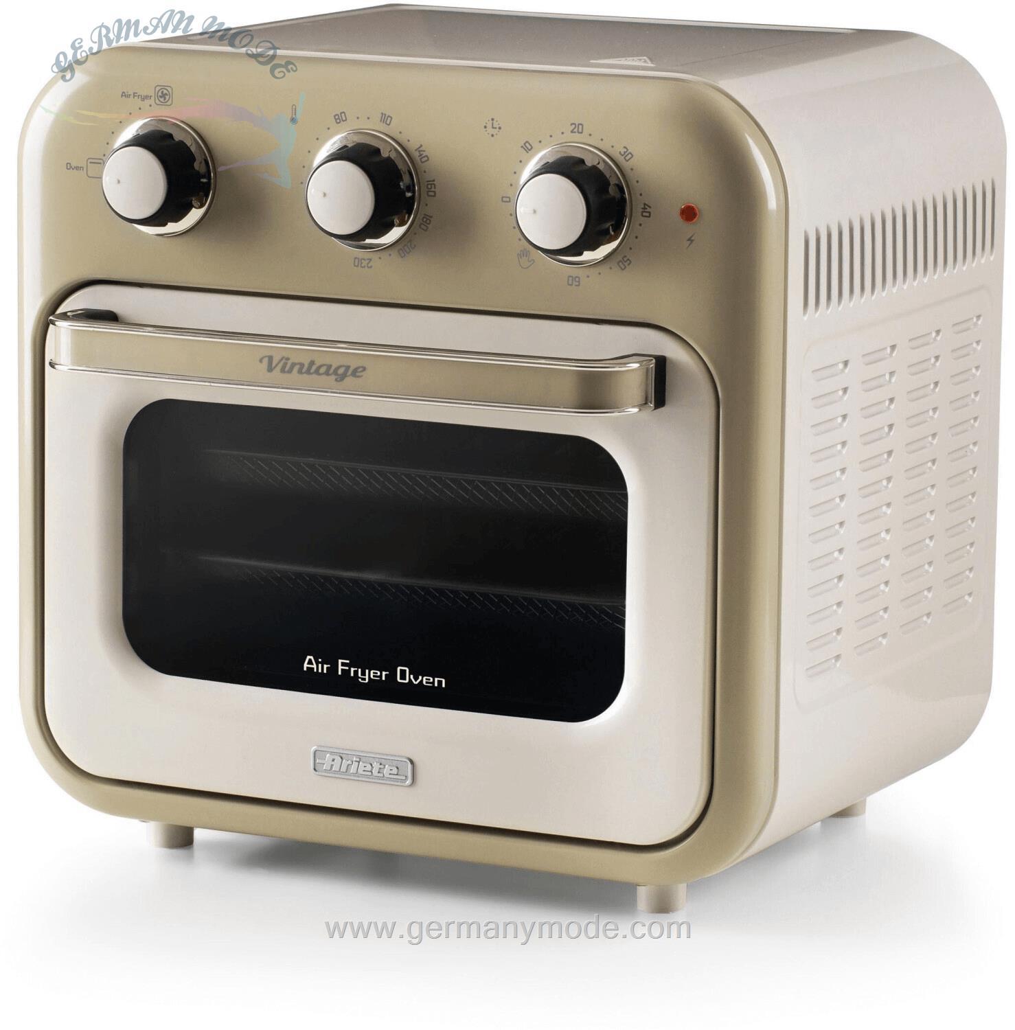 مایکروفر جوجه گردان با نور داخلی سرخ کن هوا آریته ایتالیا Ariete Vintage air fryer beige