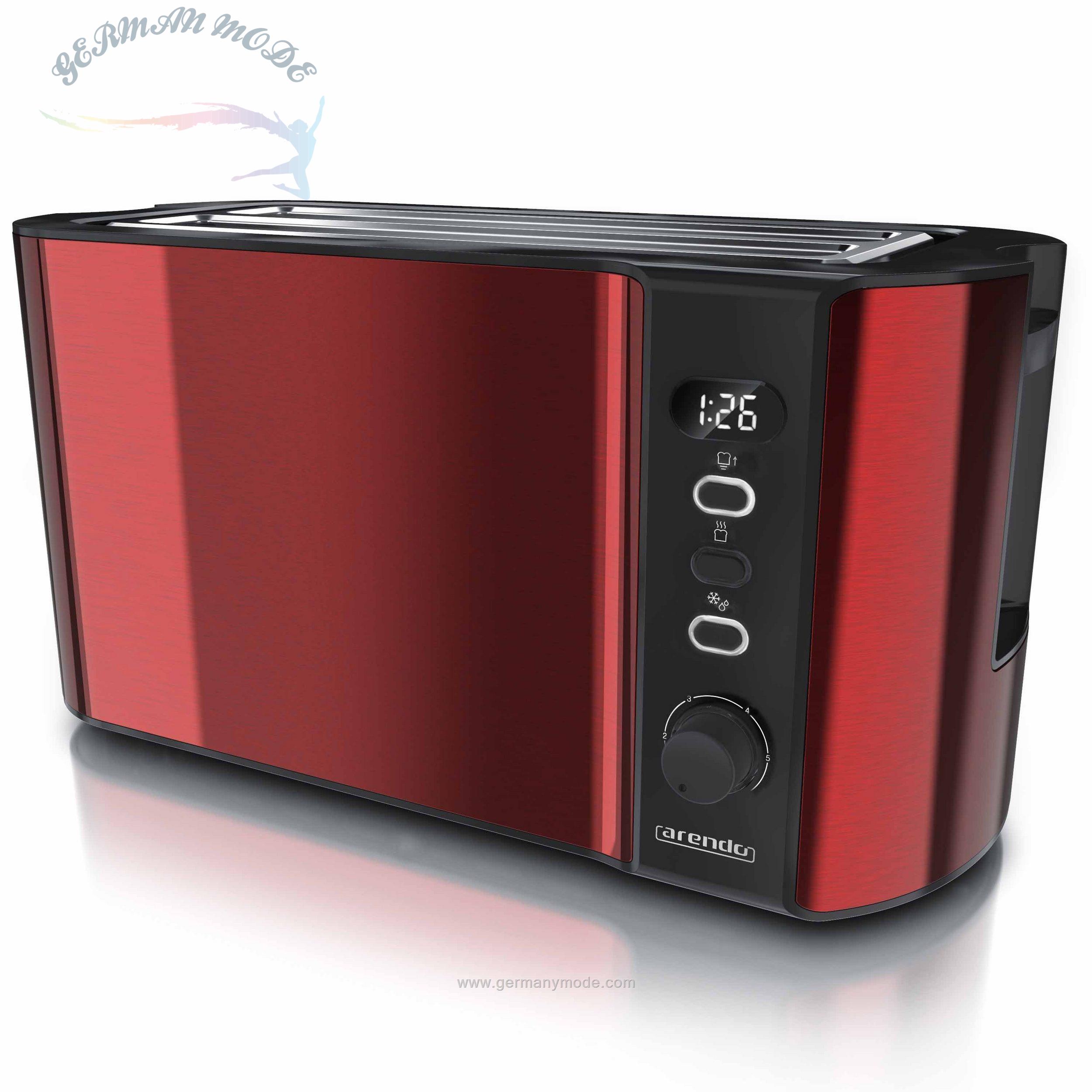 توستر آرندو آلمان Arendo Toaster- 2 lange Schlitze-für 4 Scheiben- 1500 W-Automatik 4 Scheiben Langschlitz