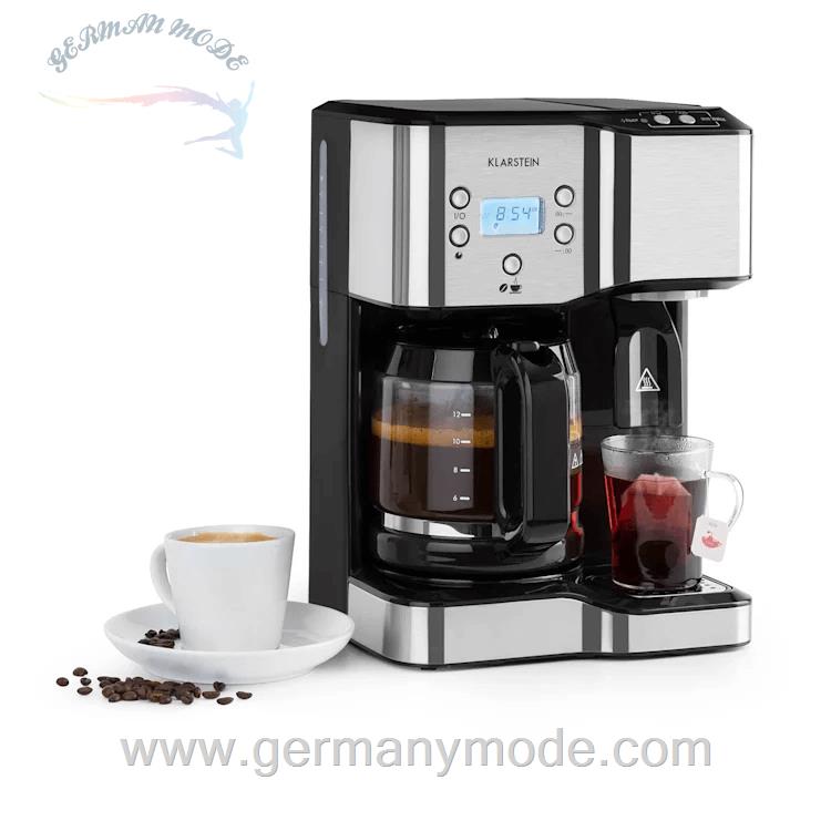 قهوه ساز کلارشتاین آلمان Klarstein Caldetto Kaffeemaschine , Heißwasserspender Schwarz 1900 watt