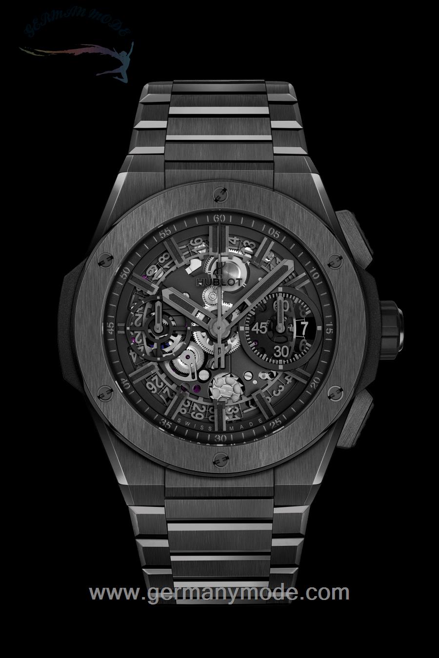 ساعت مچی مردانه هابلوت سوئیس HUBLOT INTEGRAL ALL BLACK 42MM