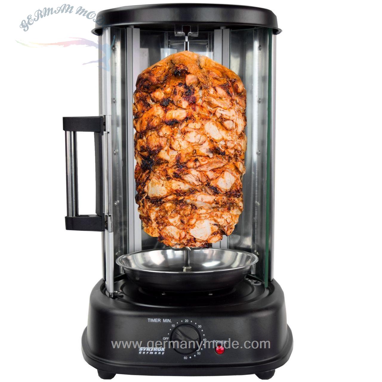 دستگاه دونر کباب جوجه گردان رومیزی خانگی سینتروکس آلمان Syntrox Germany Dönergrill mit Glastür