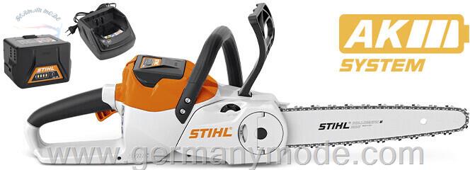 اره زنجیری شارژی چوب بر باتری شارژر دار اشتیل آلمان Stihl MSA 120 C-BQ C-B (1* Akku AK 20 Ladegerät AL 101)