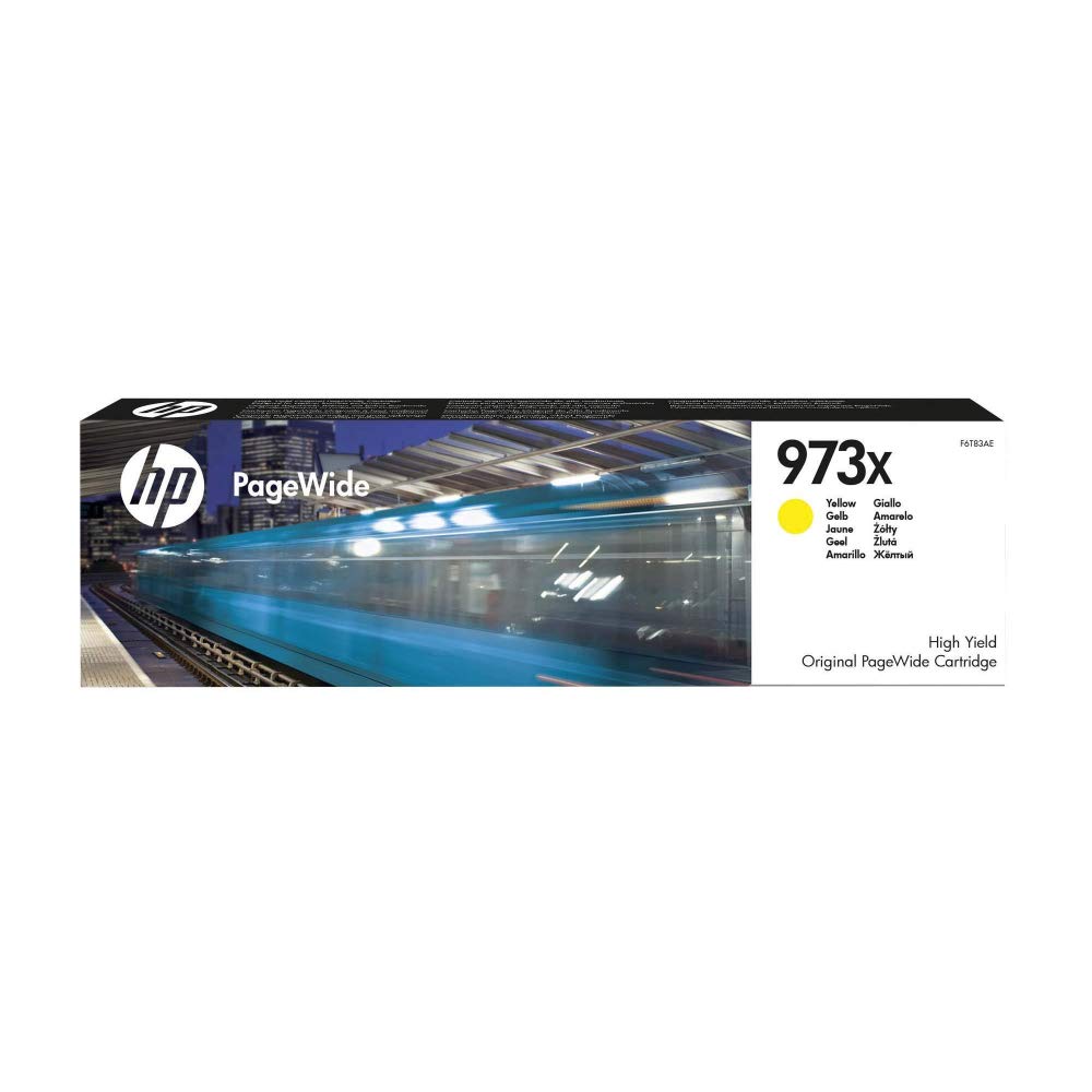 خرید از آمازون - کارتریج چاپگر زرد اصلی HP 973X (F6T83AE) با عملکرد بالا برای HP PageWide Pro 452، XL yellow XL Single