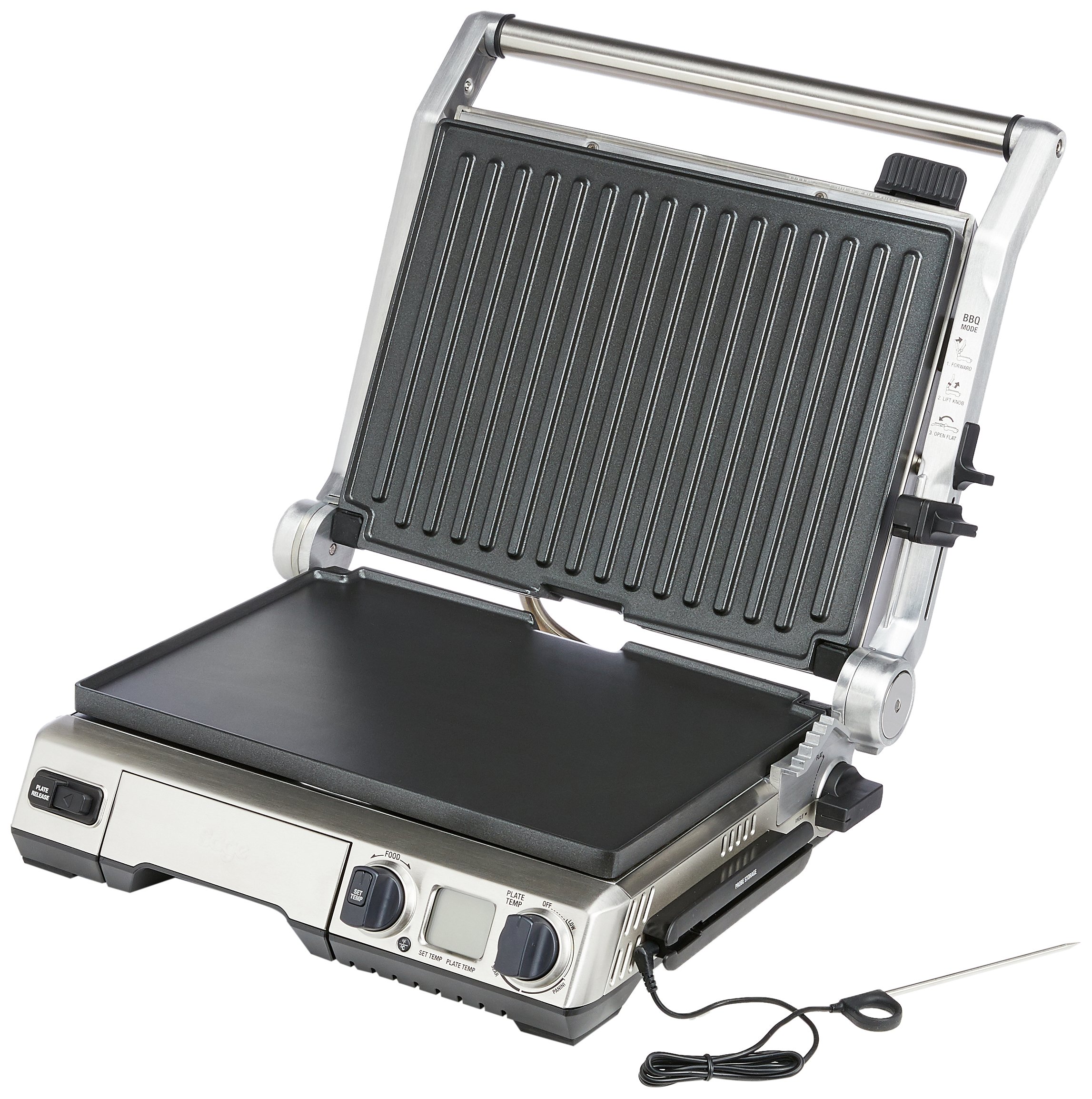 خرید از آمازون - Sage Appliances SGR840 Smart Grill Pro, Brushed Stainless Steel