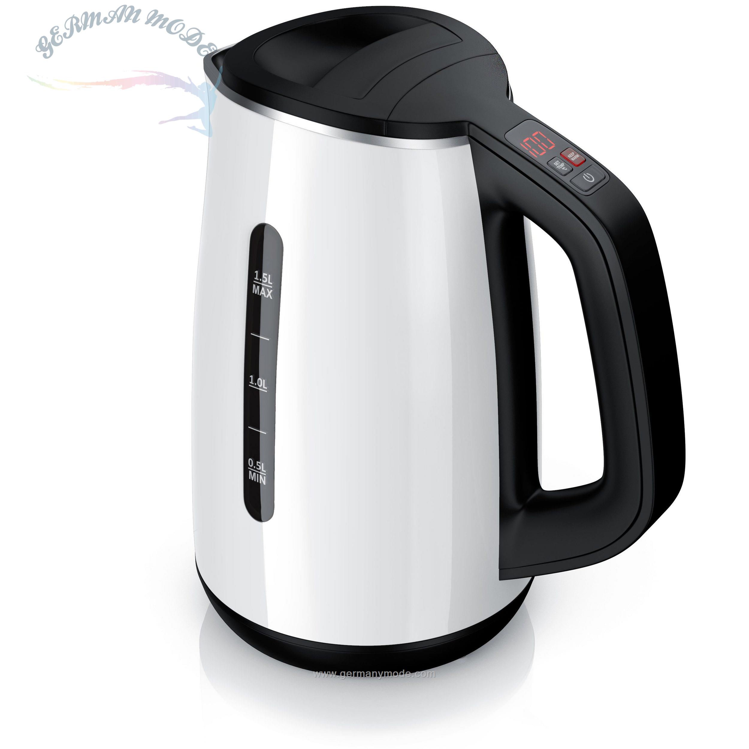 کتری برقی آرندو آلمان Arendo Wasserkocher- Edelstahl 2200W Wasserkocher Galant 1-5 Liter - LED-Display