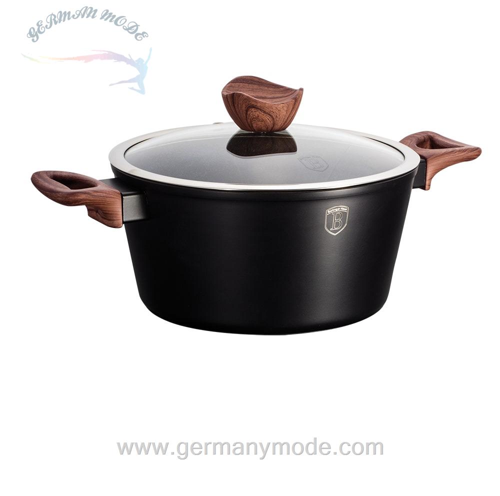 قابلمه 24 سانت درب دار برلینگر هاوس مجارستان BerlingerHaus CASSEROLE 24 CM BERLINGER HAUS BH/1717 EBONY ROSEWOOD COLLECTION