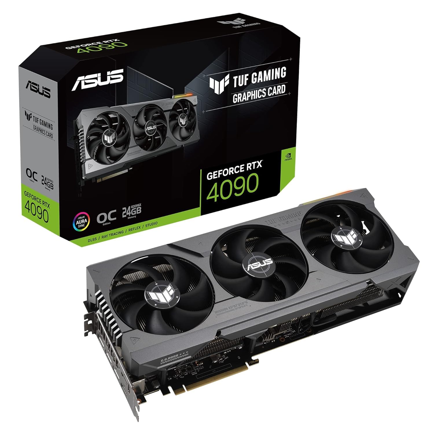 خرید از آمازون - کارت گرافیک ASUS TUF GeForce RTX® 4090 OC Edition (PCIe 4.0، 24 گیگابایت GDDR6X، HDMI 2.1a، DisplayPort 1.4a) فن های سه گانه TUF-RTX4090-O24G-GAMING