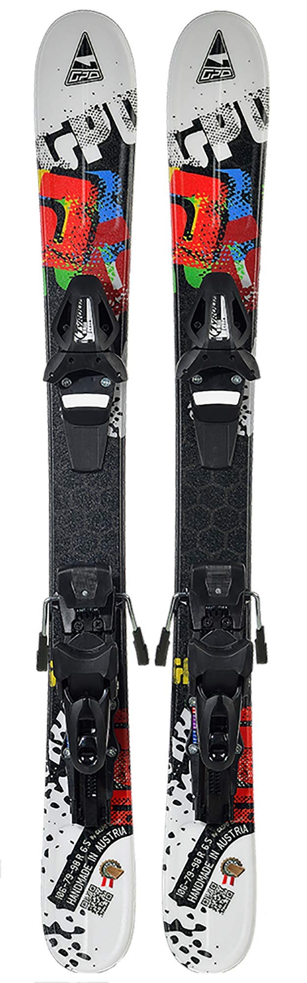 GPO Snowblade Snowkid | اسکی های کوتاه شامل اتصالات ایمنی Tyrolia SR-10 | طول 99 سانتی متر | اسکی پا بزرگ برای مردان و زنان