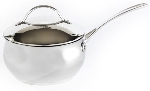 ماهیتابه دسته دار همیلتون بیچ آمریکا 94707 Gourmet Pro با درب، 2 لیتری 2 کوارتی ضد زنگ