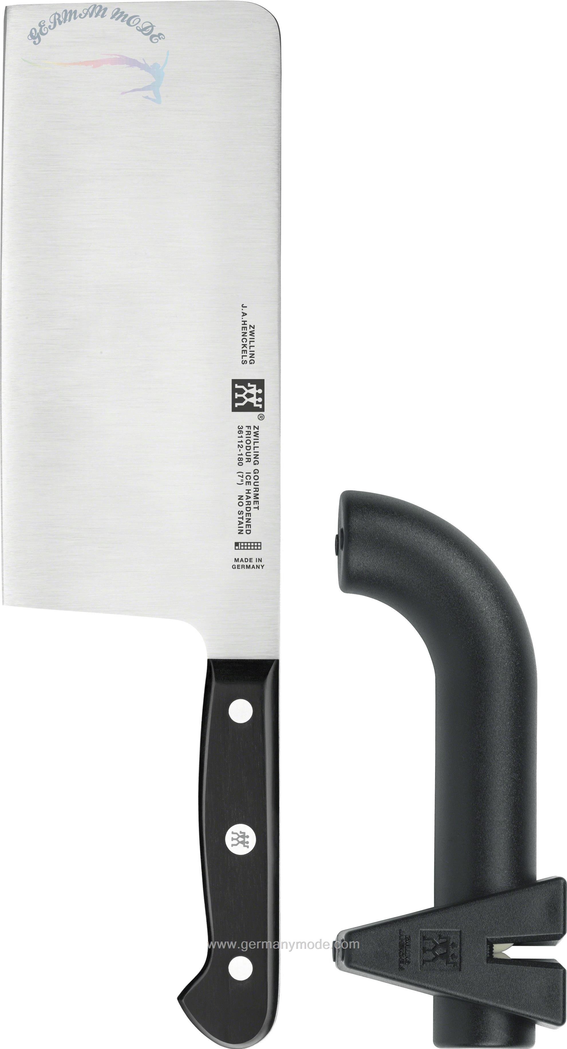 ست 2 پارچه ساطور و چاقو تیز کن زولینگ آلمان ZWILLING Gourmet Messerset 2-teilig (36130-001-0)