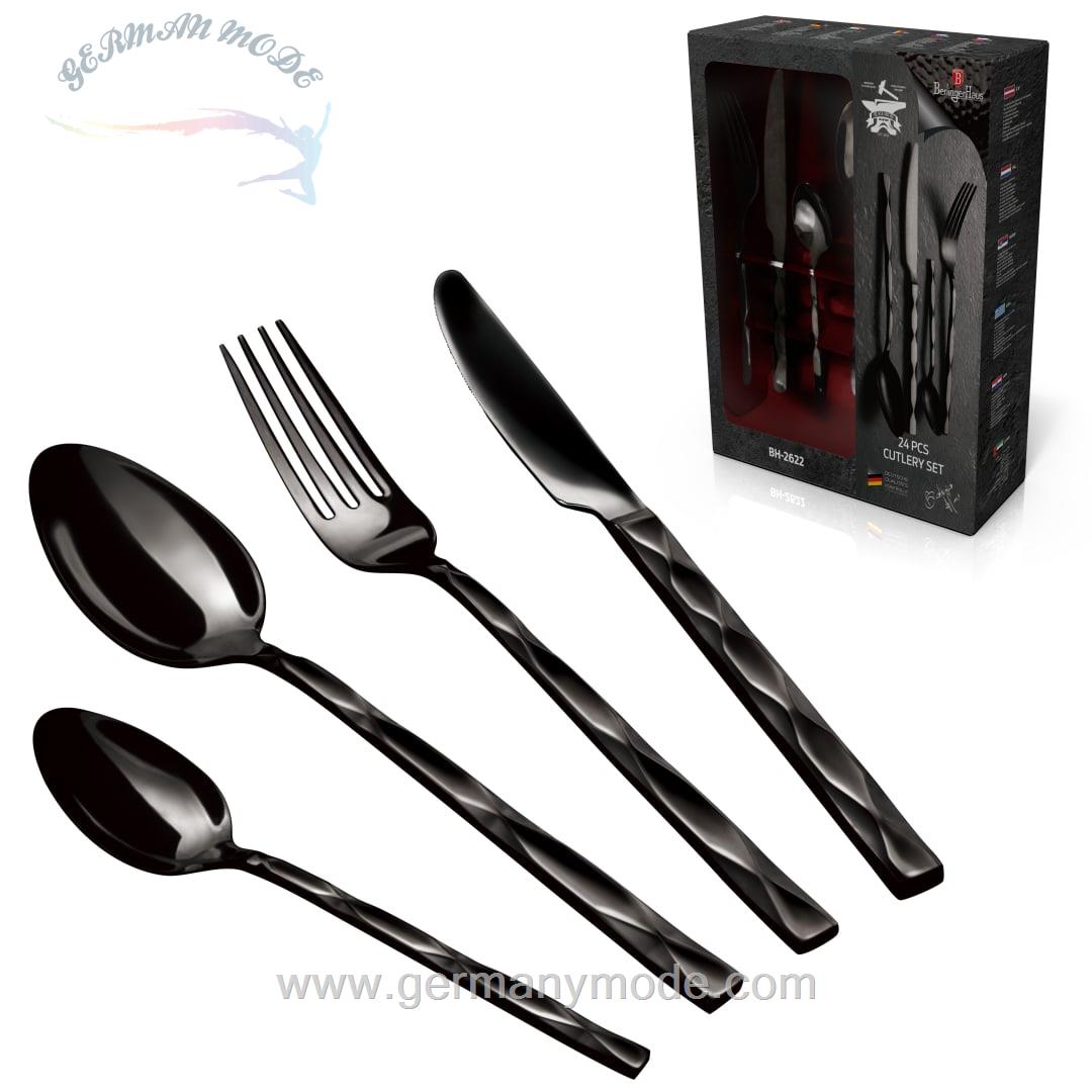 سرویس قاشق چنگال 24 پارچه برلینگر هاوس مجارستان Berlinger Haus Cutlery Set of 24 Pieces BH/2622 Mirror Black