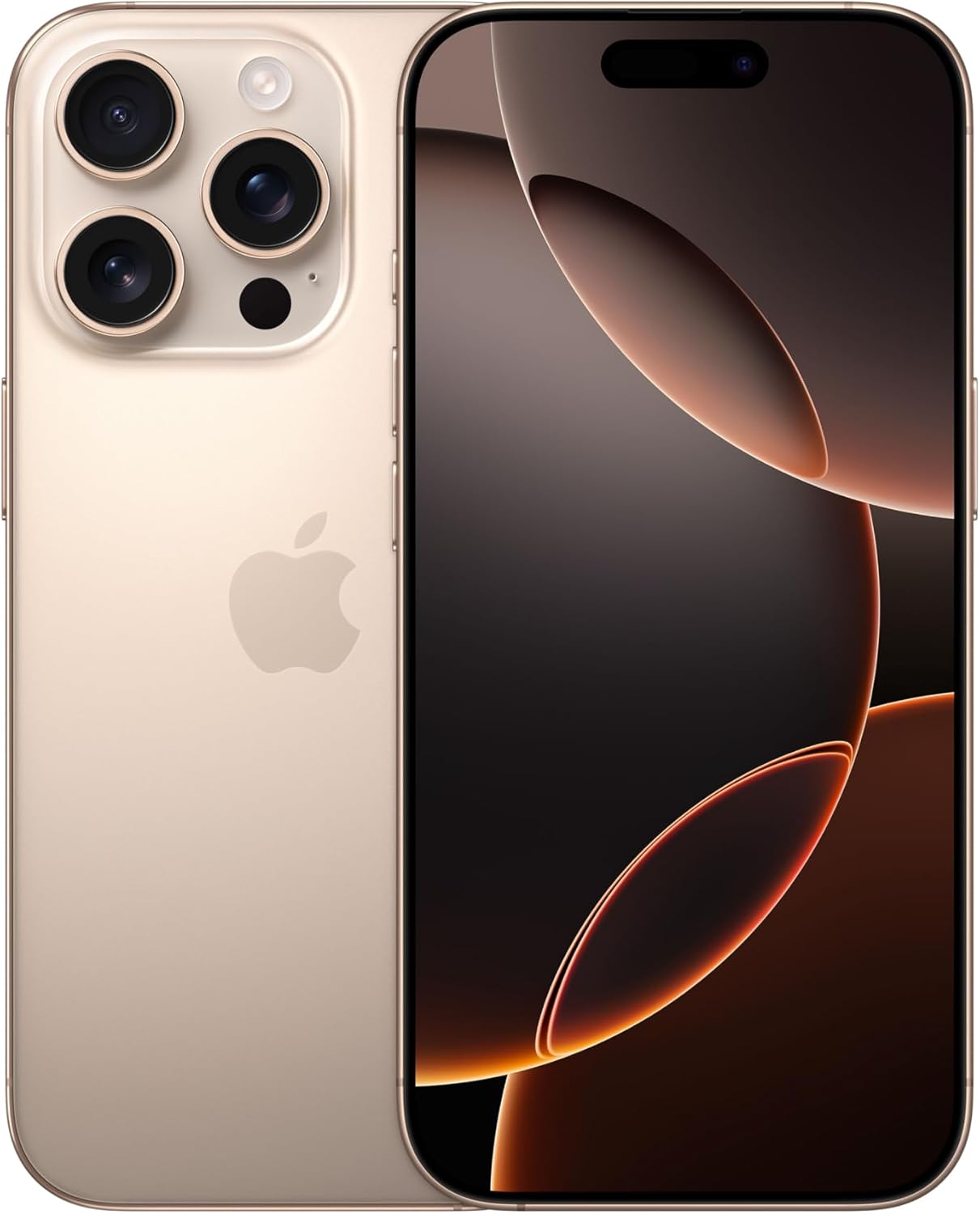 گوشی موبایل اپل آیفون 16 Apple iPhone 16 Pro 1TB تلفن 5G با کنترل های دوربین، 4K 120 فریم در ثانیه Dolby Vision و جهش بزرگ در عمر باتری. با AirPods، Titan Desert Sand Titan Desert Sand 1TB کار می کند