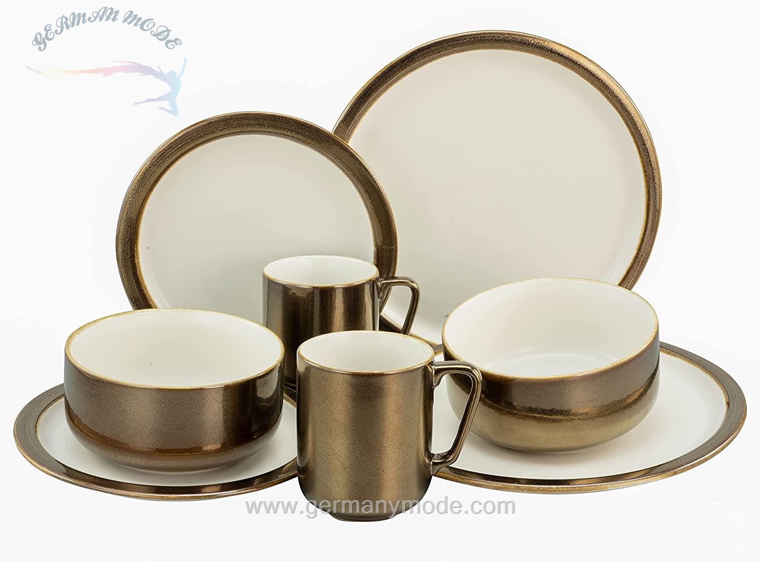 سرویس غذاخوری سرامیک 8 پارچه 2 نفره کراتیبل CreaTable Kombiservice Modern Industrial White (8-tlg.)