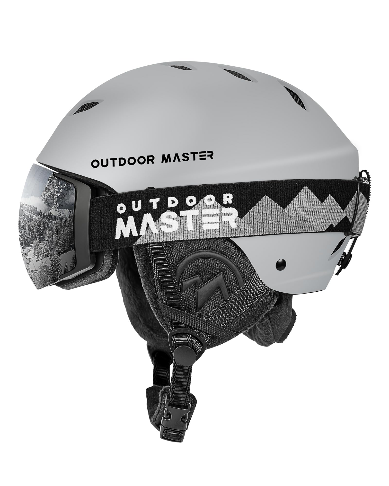 مجموعه کلاه اسکی OutdoorMaster، کلاه اسکی کلوین با عینک اسکی PRO - ست کلاه ایمنی اسنوبرد برای مردان، زنان و جوانان