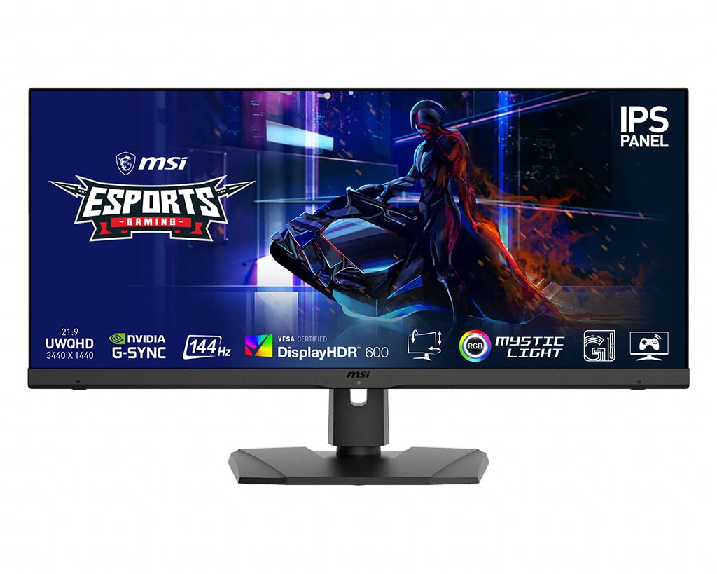 مانیتور گیمینگ MSI Optix MPG341QR 2K IPS - 34 اینچ، 21:9 UWQHD (3440 x 1440)، IPS، 1 میلی‌ثانیه، 144 هرتز، HDR، سازگار با G-Sync، DisplayPort، HDMI، گستره رنگ گسترده، نور آبی ضد سوسو، لس , دید در شب 34 اینچ IPS UWQHD / 144 هرتز