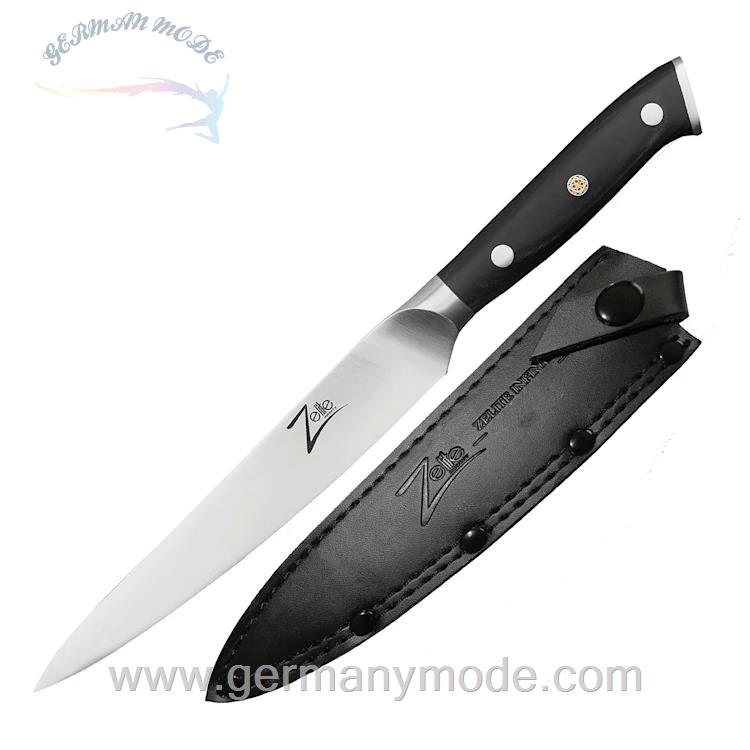چاقو آشپزخانه 26.9 سانتیمتری کلارشتاین آلمان Klarstein Alpha-Royal German 6 Allzweckmesser Messer Schwarz