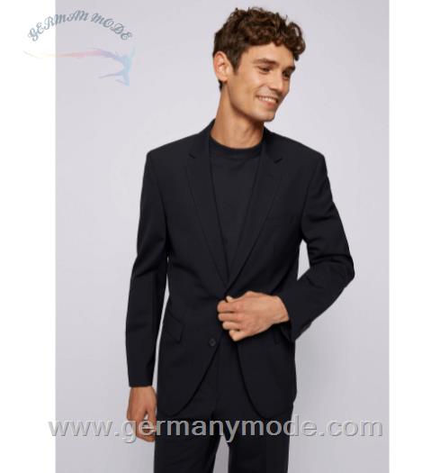 کت تک مردانه هوگو باس آلمان Hugo Boss Gestreiftes Slim-Fit aus Bi-Stretch-Schurwolle - ESP-Hutson6 50467918 Dunkelblau