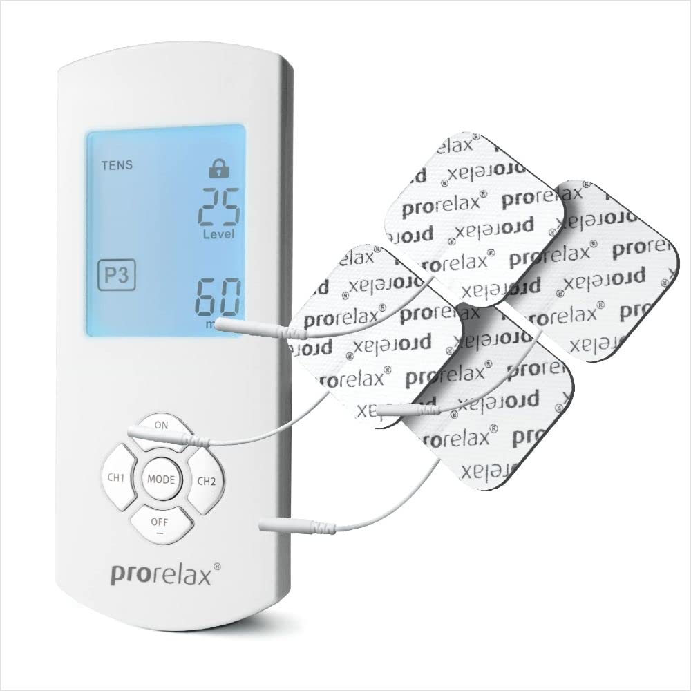 خرید از آمازون - prorelax TENS/EMS Duo Comfort | دستگاه تحریک الکتریکی | 2 روش درمانی با یک دستگاه | درمان طبیعی درد مزمن و عضله سازی | با صفحه نمایش بزرگ و روشن DuoComfort