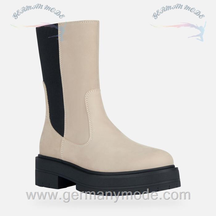 نیم بوت زنانه جی اوکس ایتالیا GEOX CHELSEA BOOTS Spherica Ec7 Dame Beige