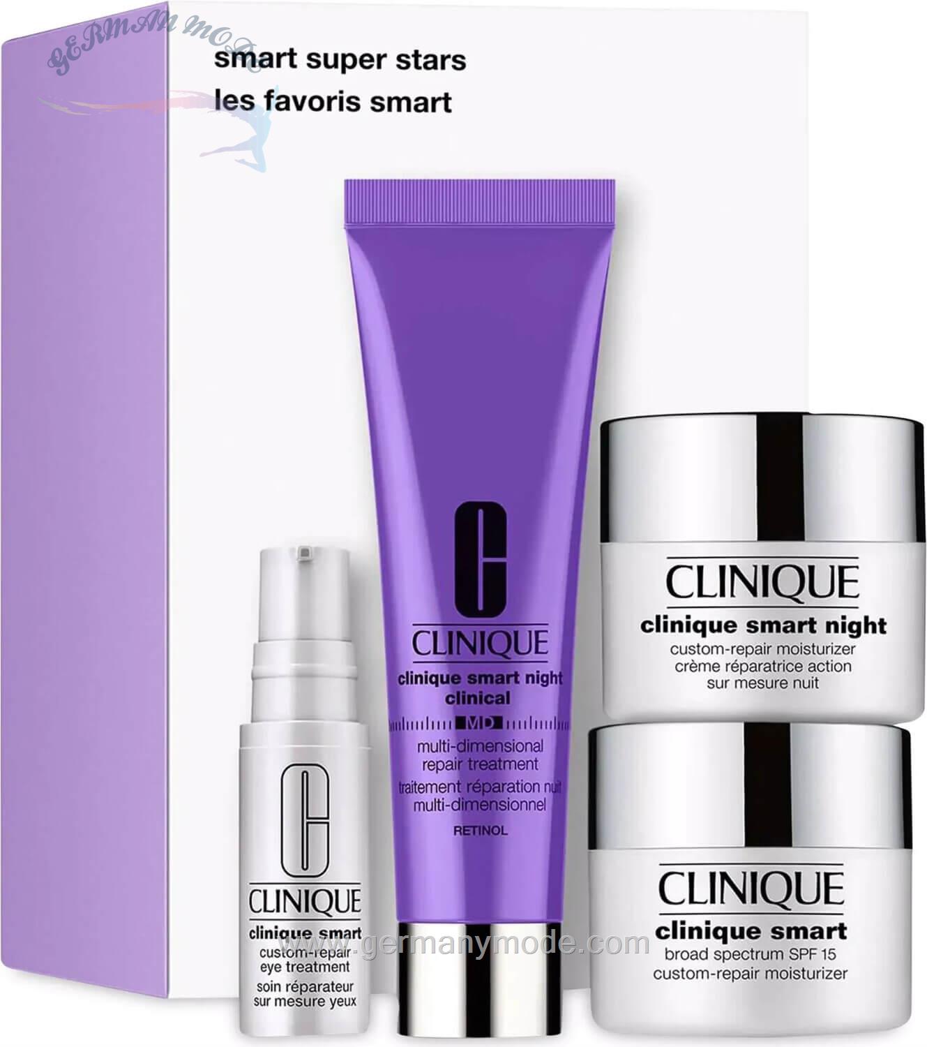 ست مراقبتی ترمیم کننده مرطوب کننده رتینول لایه بردار کلینیک آمریکا Clinique Smart Clin Retinol Set (5-15-15-30ml)