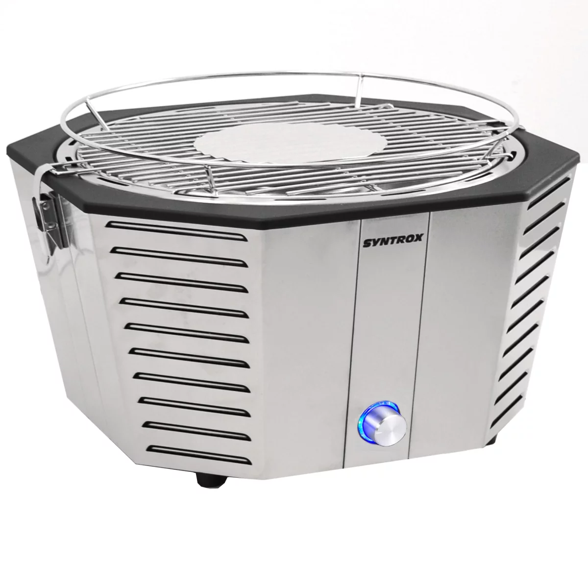 گریل باربیکیو کباب پز زغالی سینتروکس آلمان Syntrox Germany Holzkohlegrill Córdoba aus Edelstahl Farbwahl Edelstahl A Ware