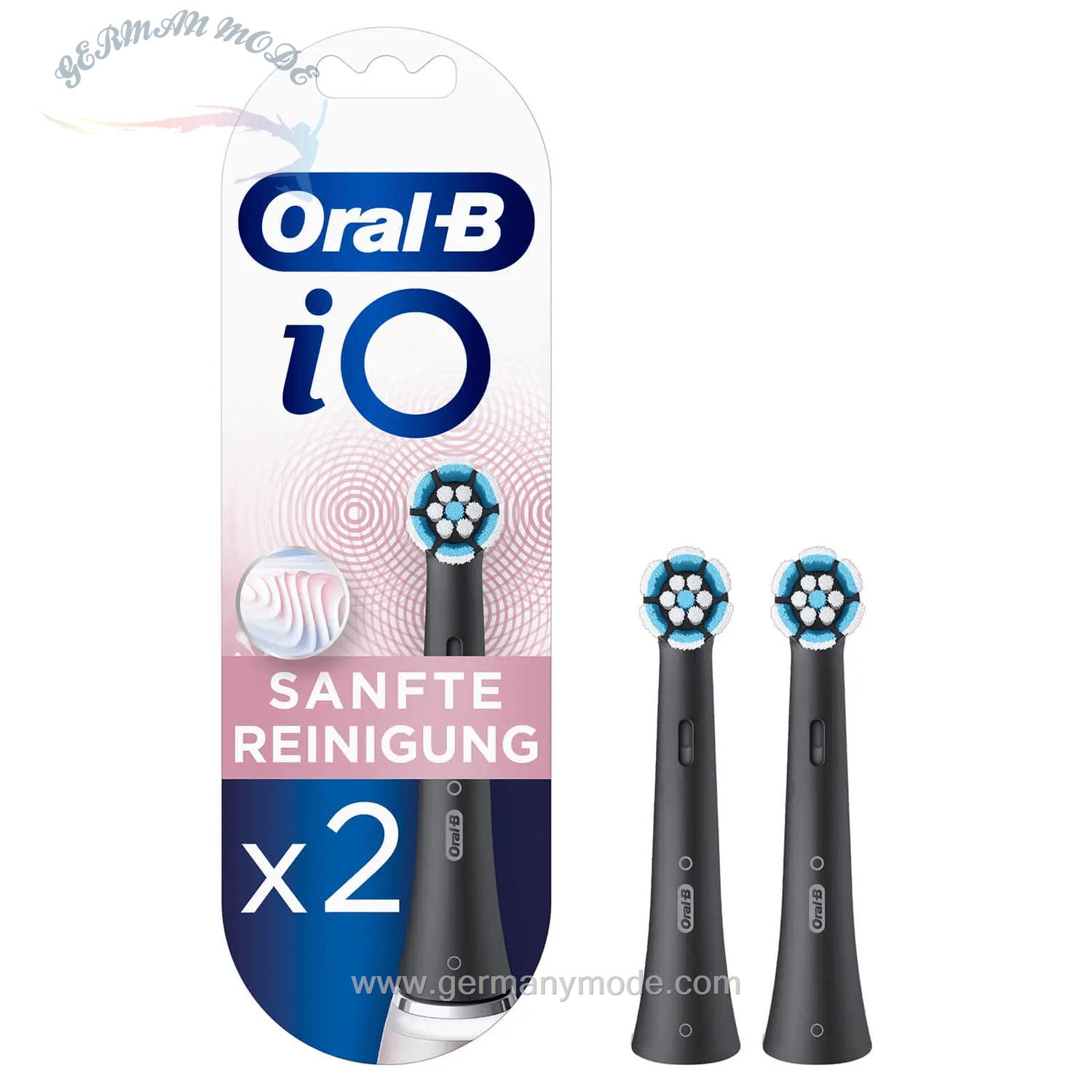 سری مسواک برقی اورال بی آمریکا Oral-B Aufsteckbürsten iO Sanfte Reinigung BLACK 2er
