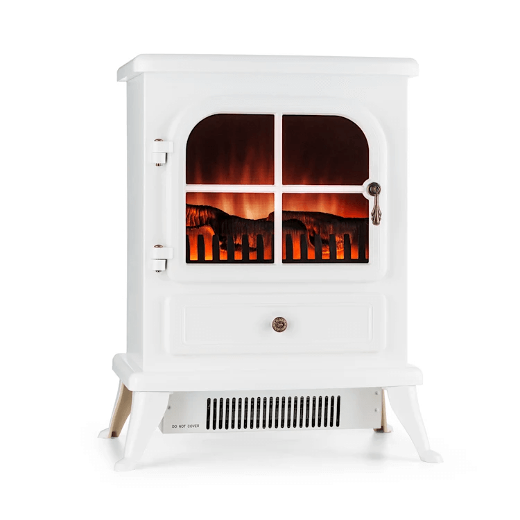 شومینه برقی سنت موریتز با شعله ایلوشن بدون دود کلارشتاین آلمان Klarstein St. Moritz Elektrischer Kamin 1650W/1850W Flammenillusion rauchfrei Weiß
