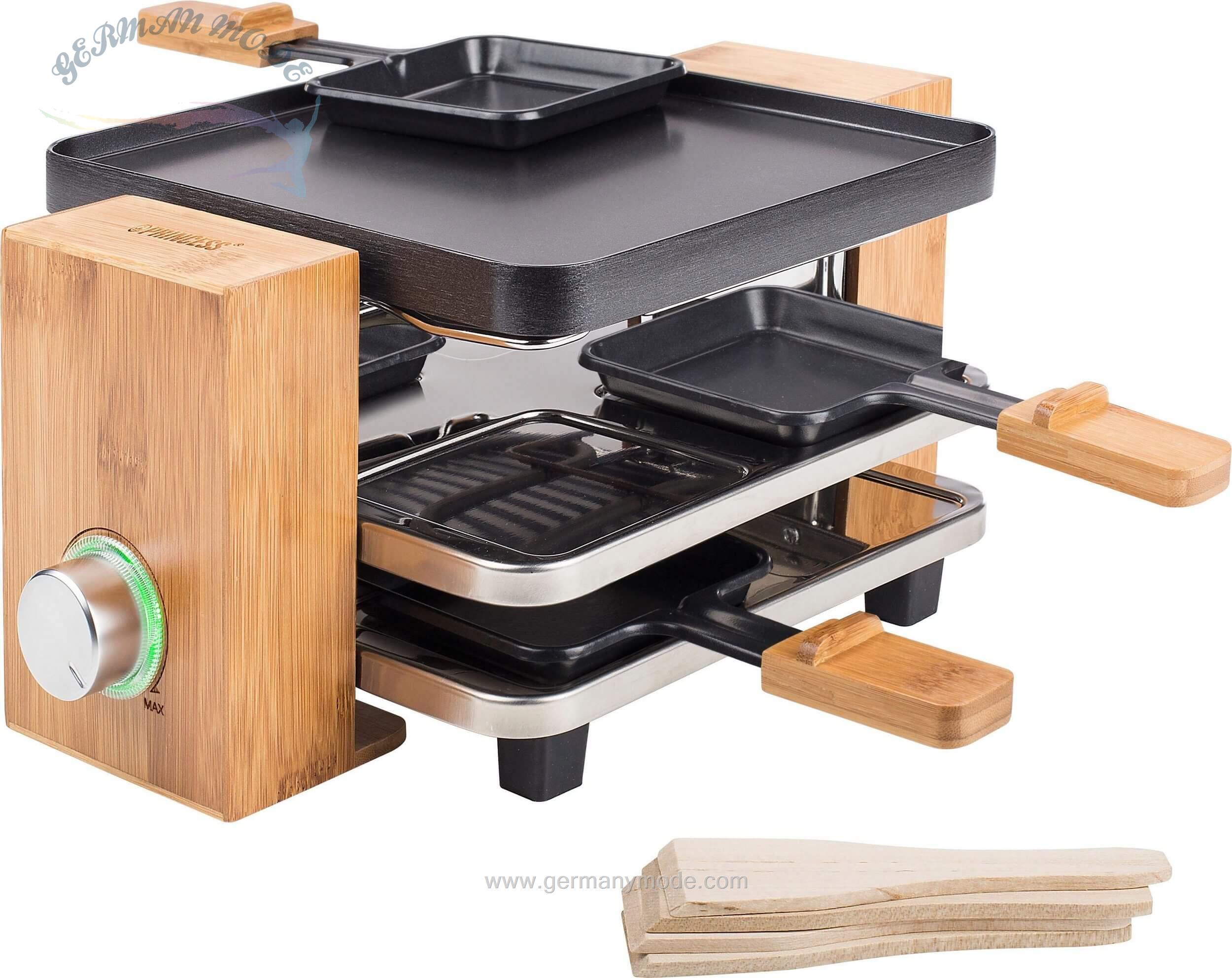 گریل باربیکیو پرینسس هلند PRINCESS Raclette Pure 4 162900- 4 Raclettepfännchen-700 W